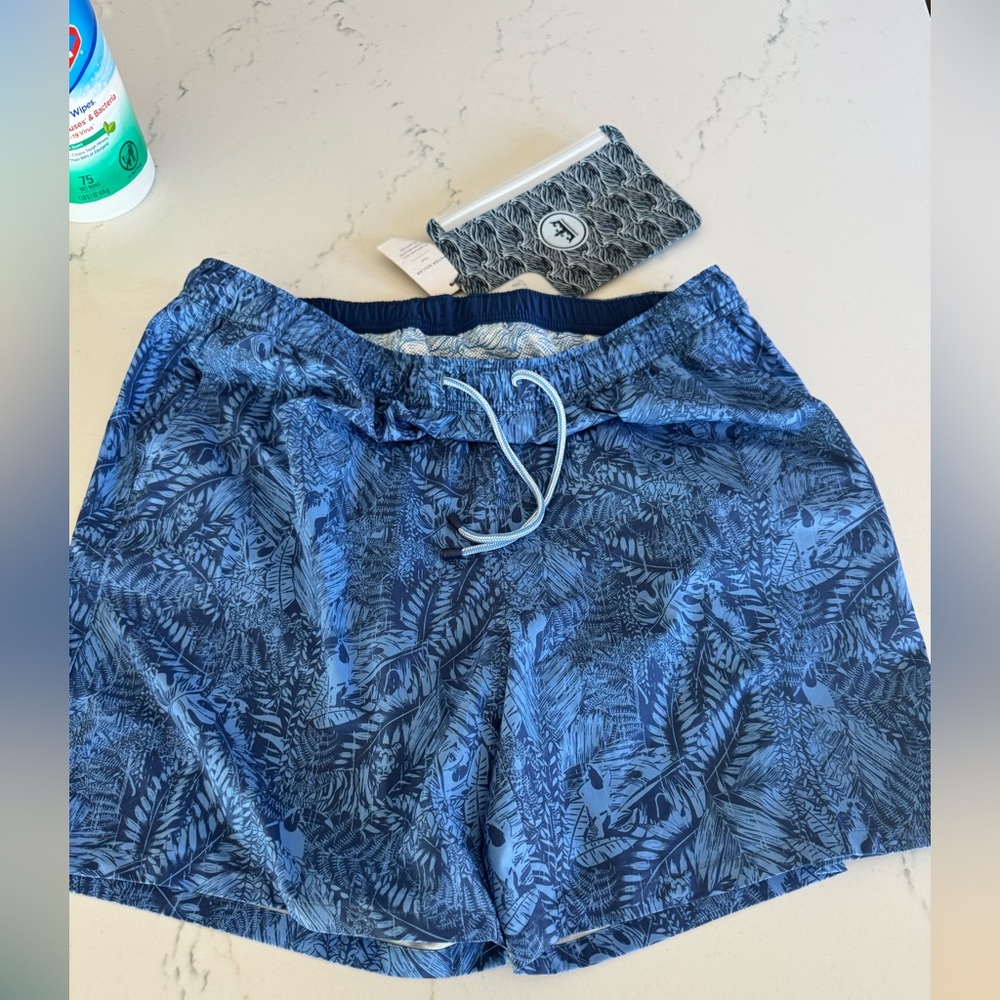 Peter Miller 
Blue Patterned Swim Shorts